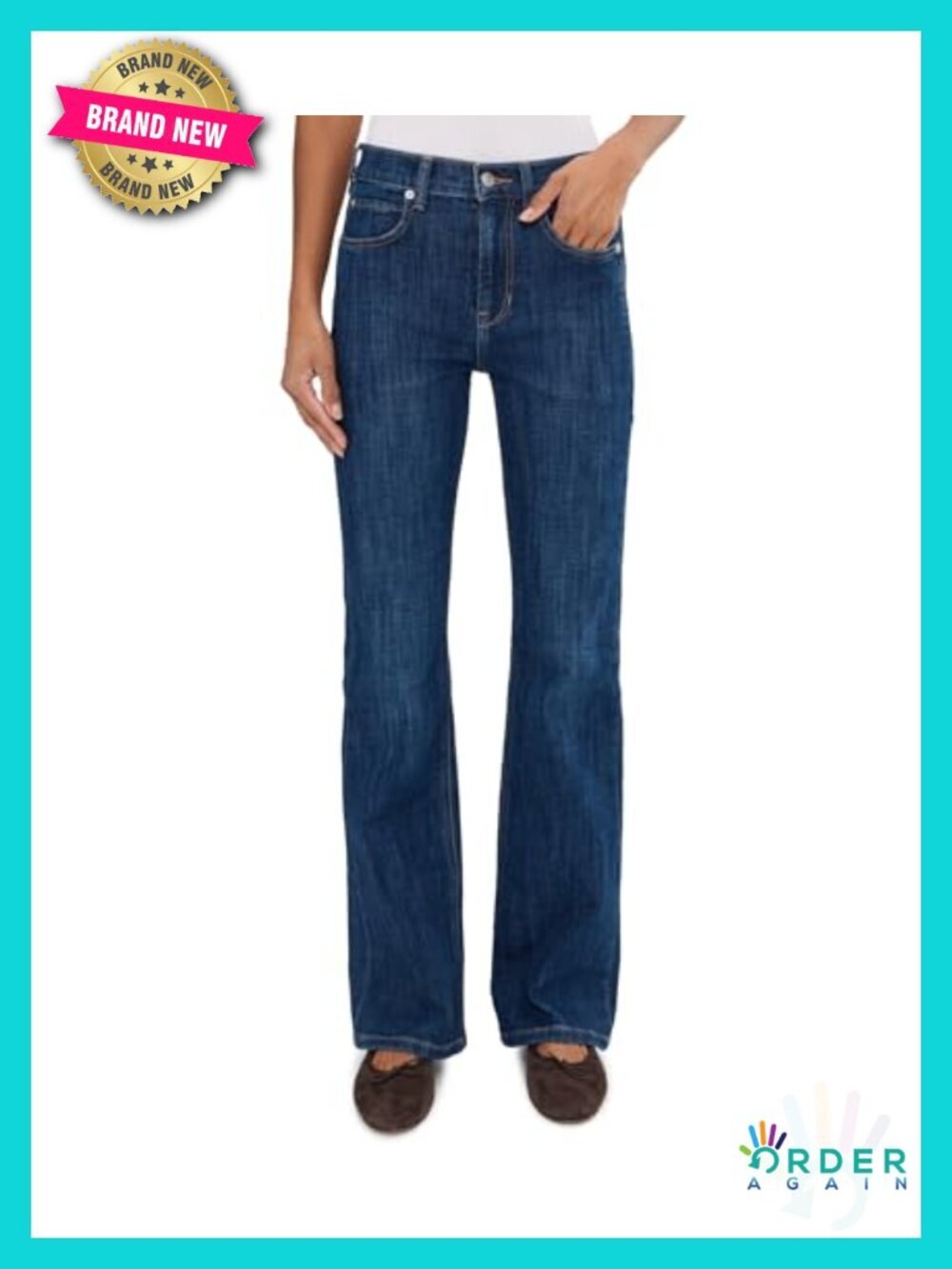 Double Knot High Rise Straight Chino Pants Cotton Non-Stretch Pull On